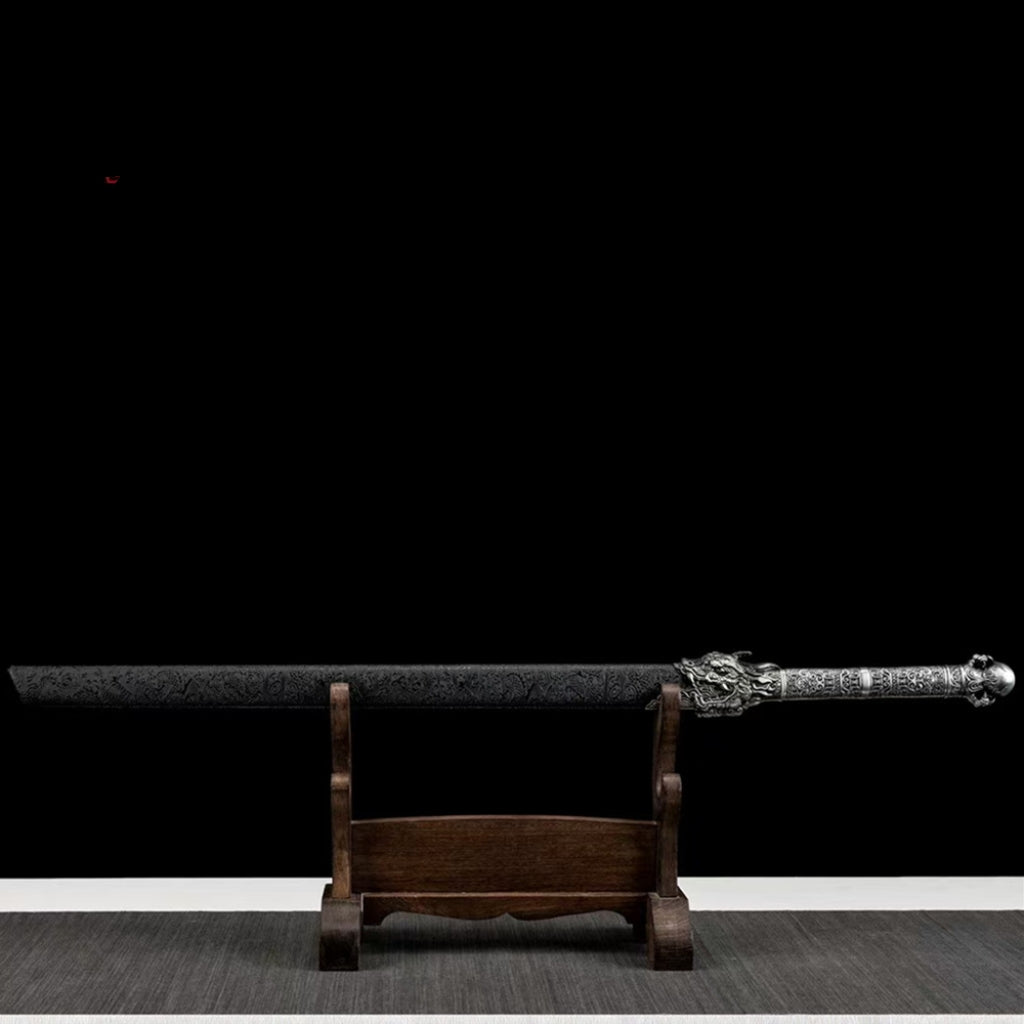 Ancient-Style Han Sword Hand-Forged Cold Weapon Collectible Gift  Decoration High Manganese Steel Integral Double Edged Unsharpened