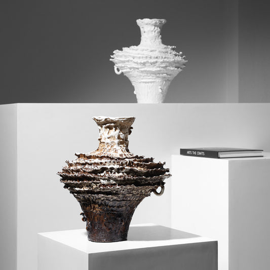 Retro Ceramic Vase Ornament Flower Arrangement Vessel