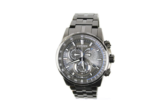 Authentic Citizen Eco Drive Mens PCAT Gunmetal Stainless Steel Bracelet Watch