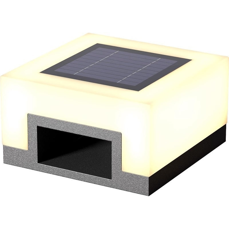 Modern Minimalist Outdoor Solar-powered Stainless Steel Waterproof Courtyard Lights