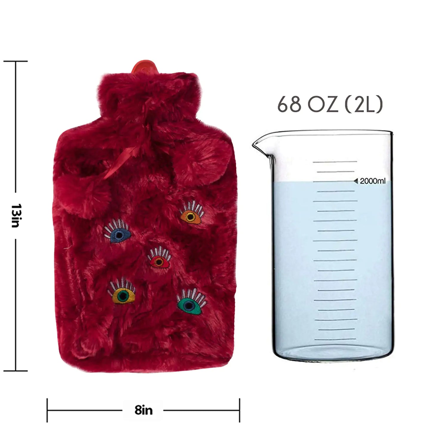 Biggdesign My Eyes on You Red Hot Water Bottle