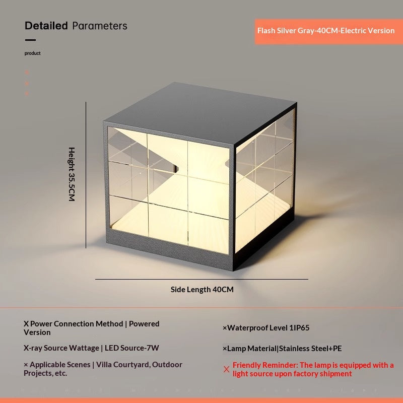 Modern Minimalist Outdoor Solar-powered Stainless Steel Waterproof Courtyard Lights