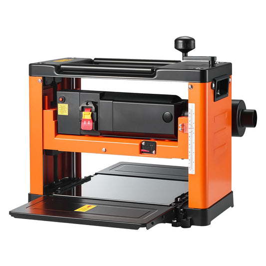 Thickness Planer, Three-Blade, 13-Inch Width Worktable Power Benchtop Planer, 2000W 23500 RPM Powerful Motor, Dual Rollers, Over Protection, Single Speed Woodworking, For Hard Soft Wood Material