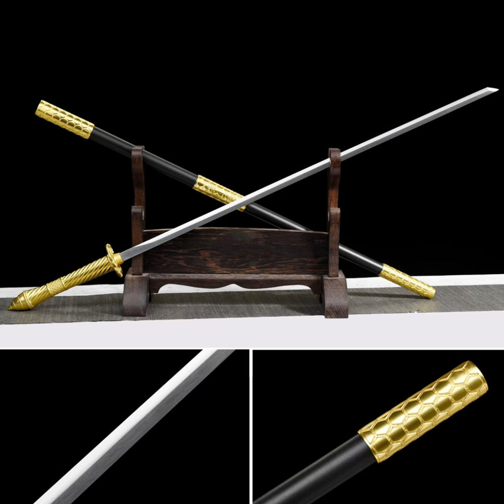 Ancient-Style Integral Tang-Style Sword, Long Sword, Manganese Steel Sword Blade, Han-Style Sword, Tang-Style Horizontal Saber, Cold Weapon Unsharpened