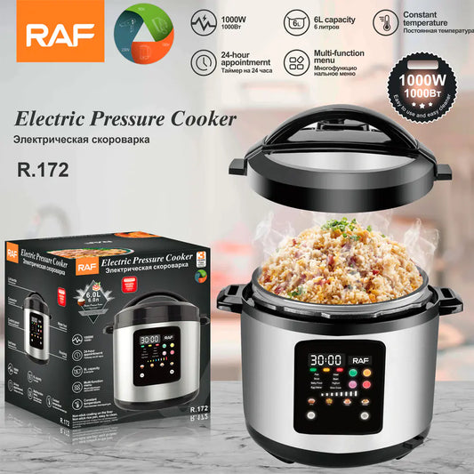 6L Electric Pressure Cooker with Non-Stick Function