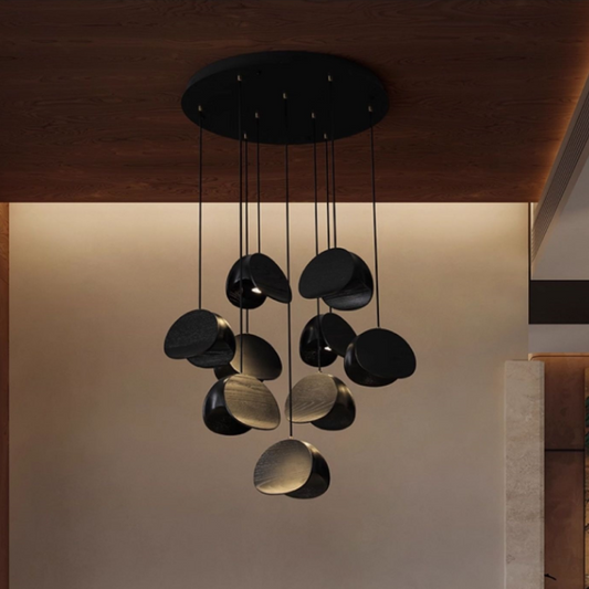 Rustic-style Chandelier With A Natural Wood Designcreative Distinctive And Artistic