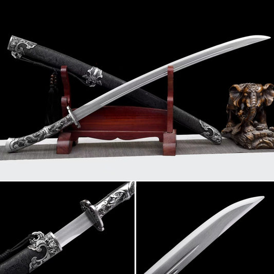 Linglong Green Blade, High Manganese Steel Xiuchun Dao, Sword, Green Blade, Tang Heng Dao, Film TV Prop, Practice Cold Weapon Unsharpened