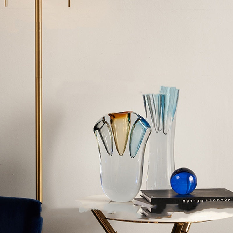 Light Luxury Minimalist Modern Thickened Creative Glass Vase Ornament