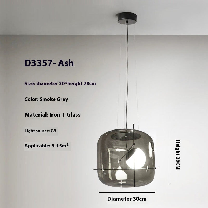 Creative Art Modern Minimalist Glass Bedroom Bedside Chandelier