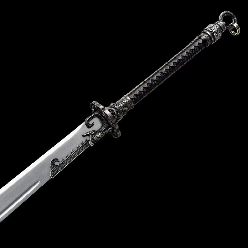 Authentic Sword Blade Integrally Forged Two-Handed Blade Embroidered Spring Saber Tang-Style Horizontal Saber Battle Saber Mo Saber Cold Weapon Unsharpened
