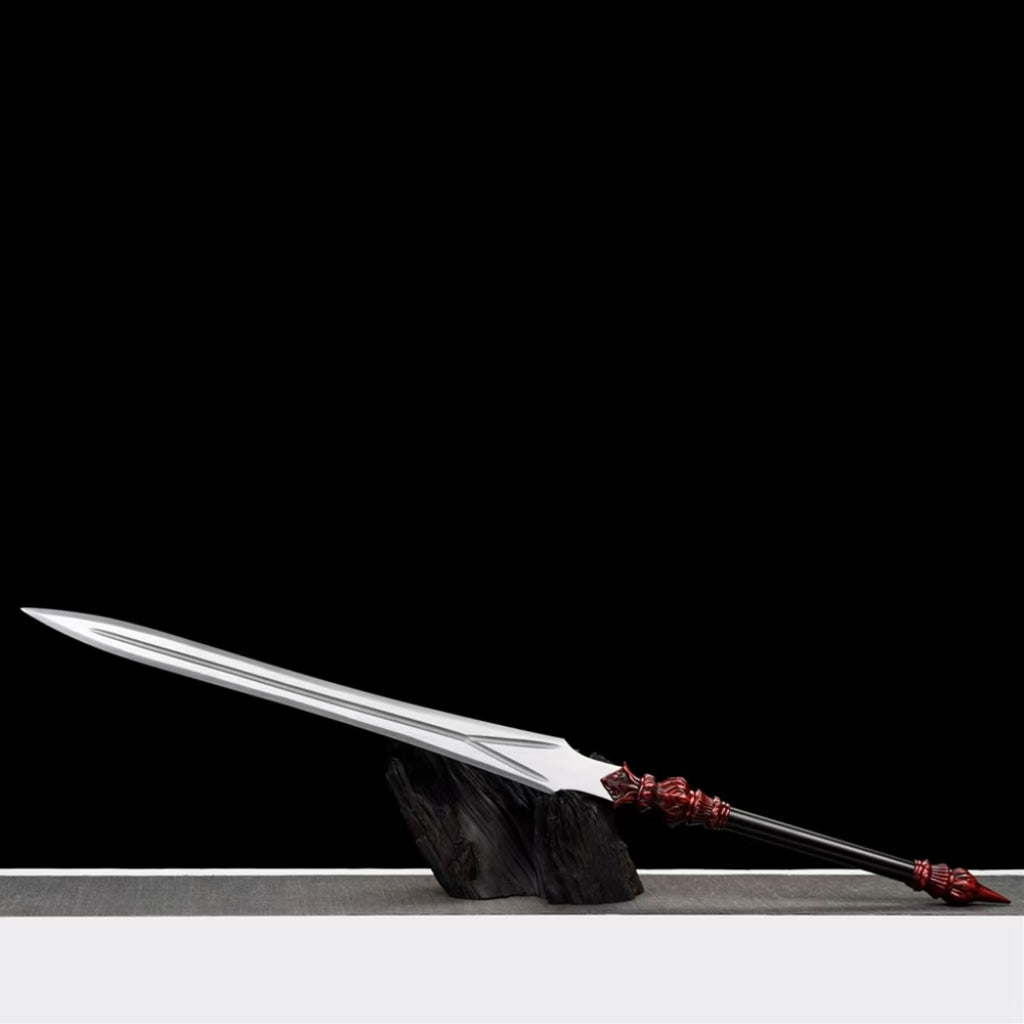 Long Style Integrated Lotus Sword Unsharpened Cold Weapon For Outdoor Display, Film TV Use, Decoration