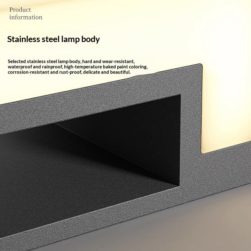 Modern Minimalist Outdoor Solar-powered Stainless Steel Waterproof Courtyard Lights