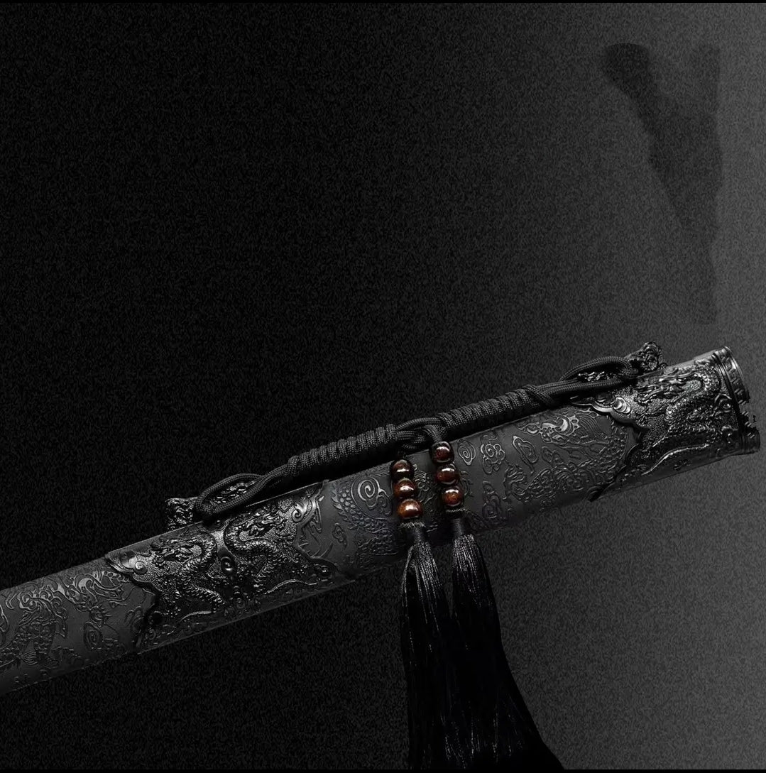 Liuying Integral Tang Dynasty Horizontal Sword High Manganese Steel Self-Defense Cold Weapon Collection-Grade Unsharpened