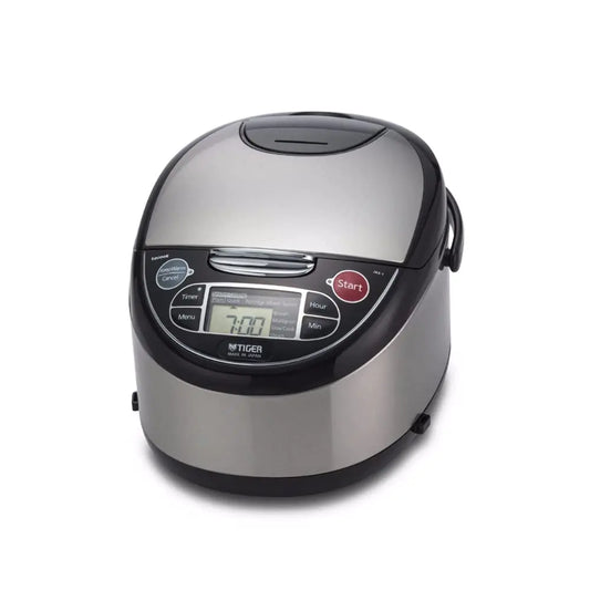 Rice Cooker with Food Steamer & Slow Cooker Stainless Steel Black