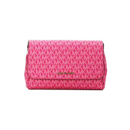 Michael Kors Jet Set Medium Electric Pink Convertible Pouchette