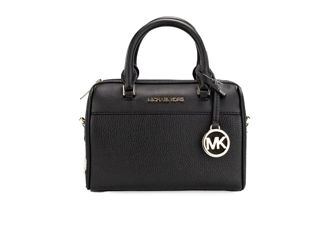 Michael Kors Travel XS Black Leather Duffle Crossbody Bag