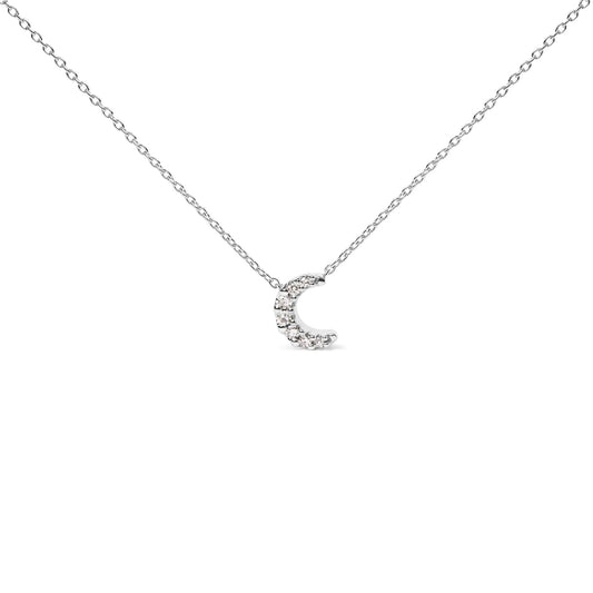 10K White Gold Diamond Accented Crescent Moon jewellery
