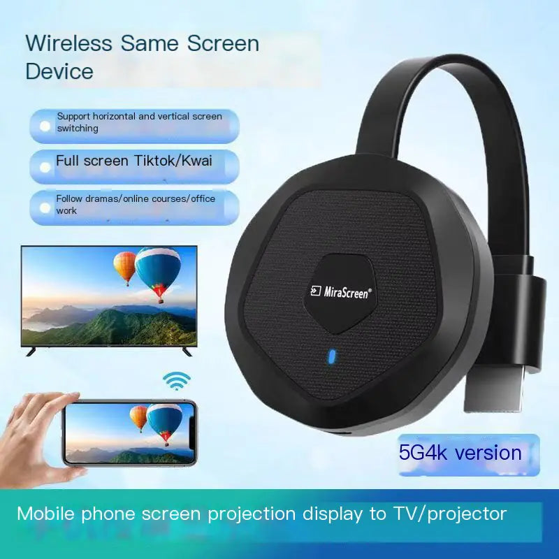 Wireless 5G Screen Mirroring for TVs and Phones