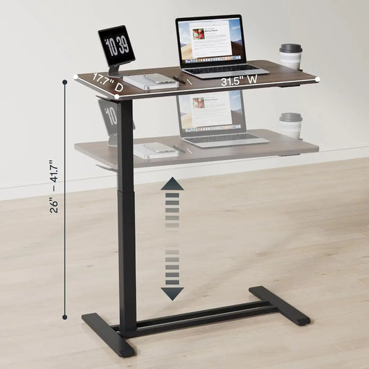Standing Rolling Desk With Hidden Wheels