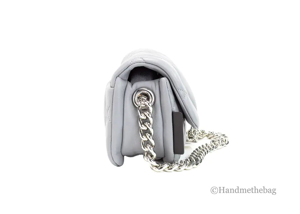 Genuine Marc Jacobs Small Rock Grey Quilted Leather Crossbody Bag