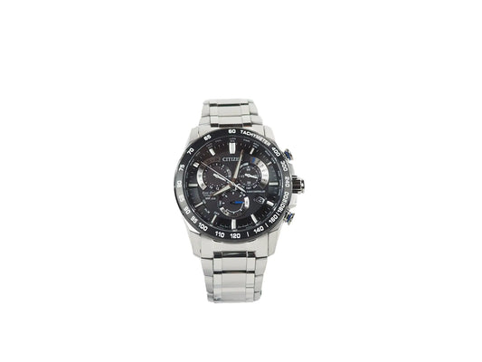 Authentic Citizen Weekender Eco-Drive Chronograph Silver Tone Titanium Watch