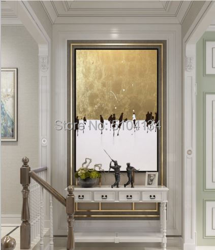 Abstract Gold Skating Art