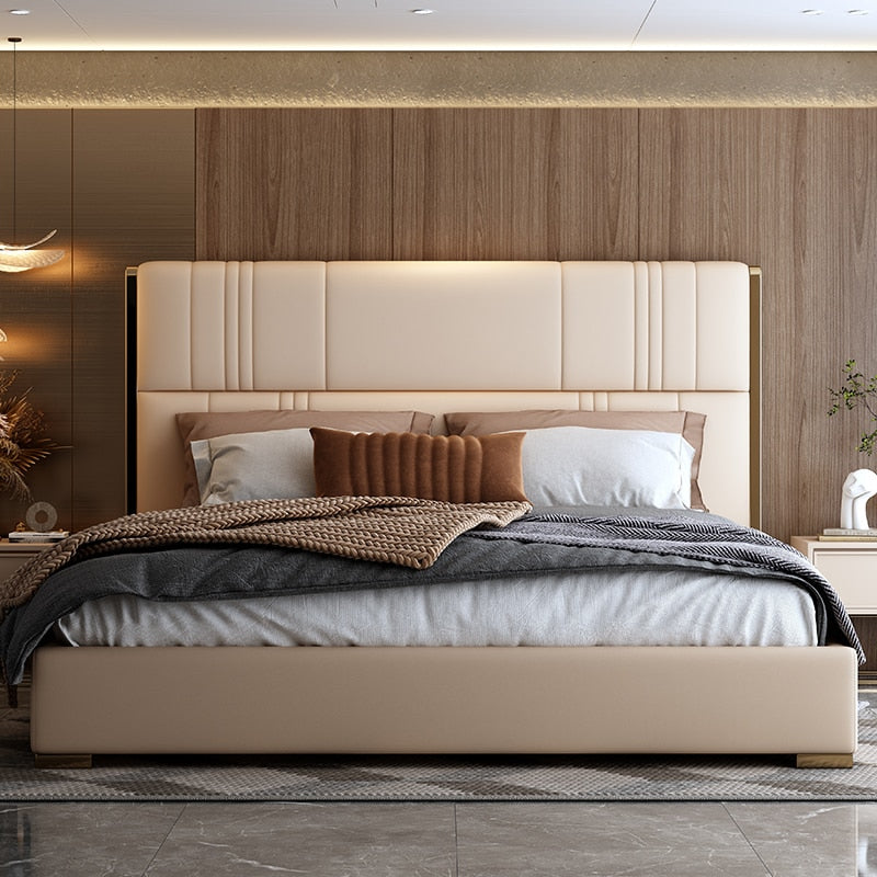 Leather master bedroom