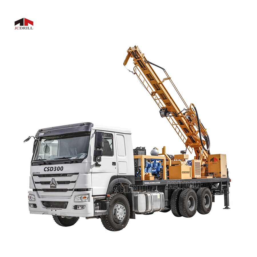 300m deep multifunctional truck mounted bore hole water well drilling machine