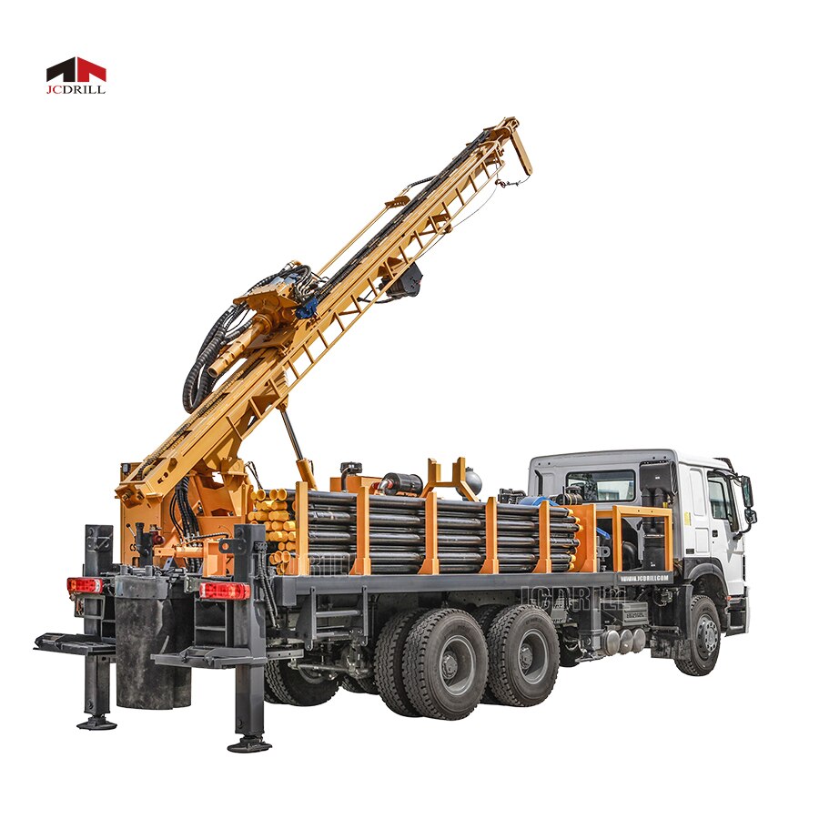 300m deep multifunctional truck mounted bore hole water well drilling machine