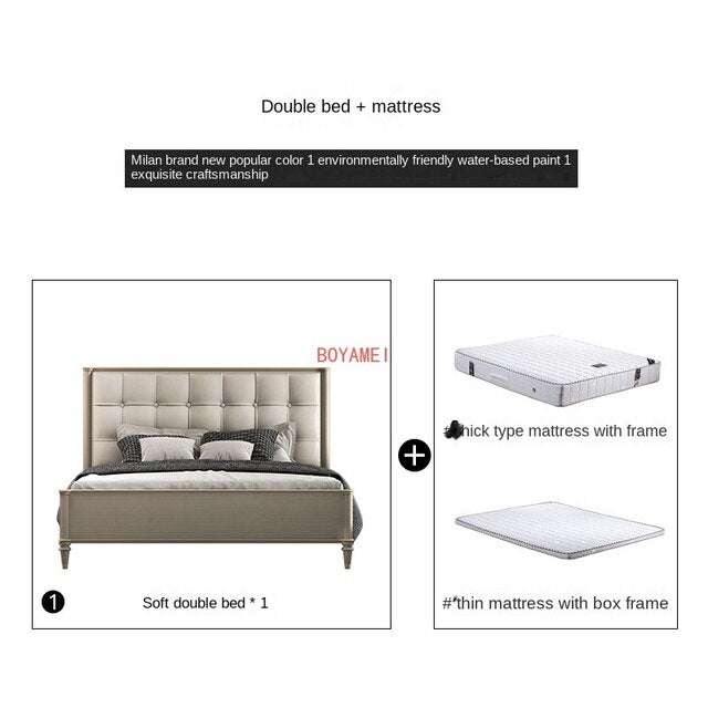 American luxury solid bed