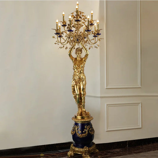 Conference Tripod Brass Standing Lamp