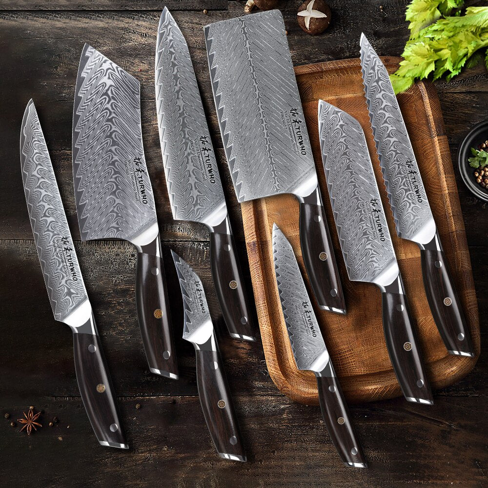 100% Original TURWHO 8 PCS Kitchen Knives Set