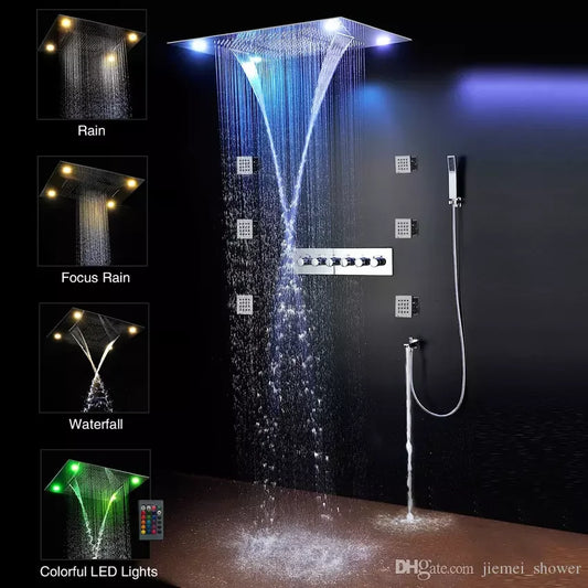 Luxury Shower Large Rain Head Shower Waterfall