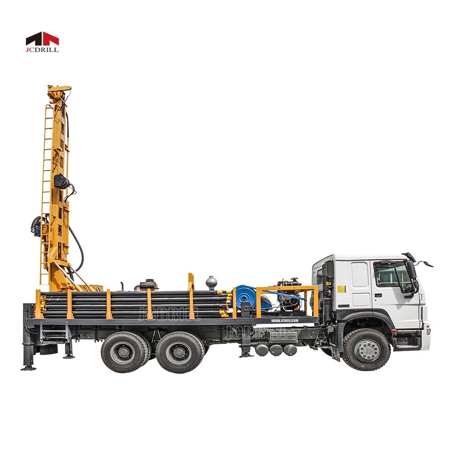 300m deep multifunctional truck mounted bore hole water well drilling machine